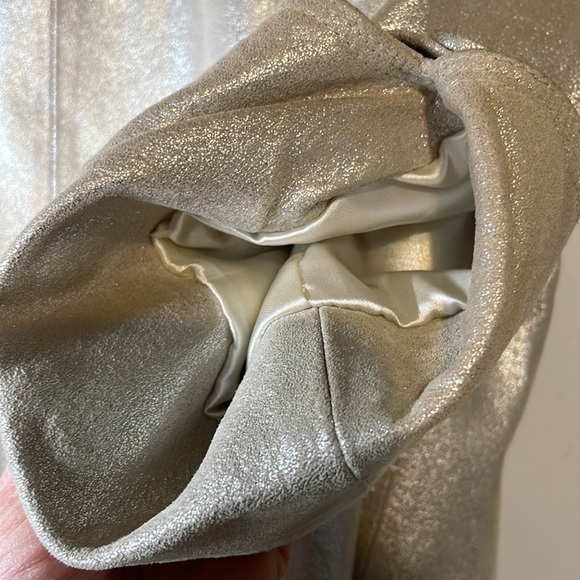 Boston Proper Silver Genuine Vintage Napa Leather Peacoat Jacket - Picture 13 of 17